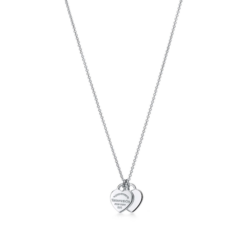 Tiffany & Co. Double Heart Pendant Necklace - SS